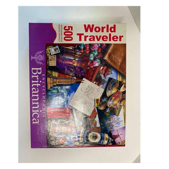 Jigsaw puzzle 500 pc World Traveler, Encyclopedia Brittannica, 2011 - Picture 1 of 6